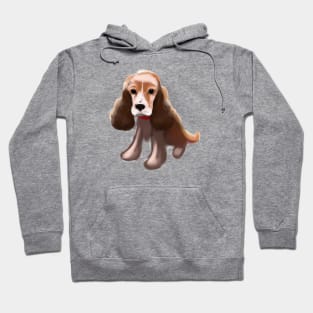 Cute English Cocker Spaniel Drawing Hoodie